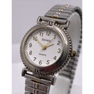 Eternity Vintage Womens Silver Stretch Watch Works New Battery